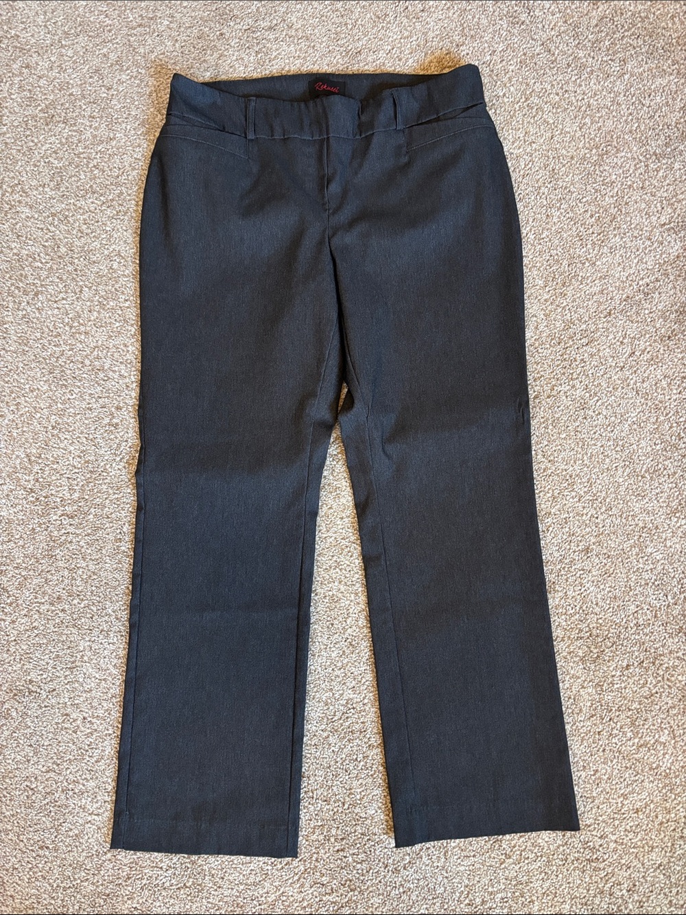 Women's Dark Gray Straight-Leg Trousers